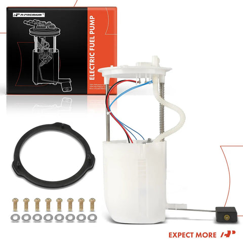 Electric Fuel Pump Module Assembly For Mazda CX-7 2010 To 2012 Left Side with strainer and installation hardware.