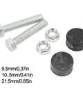 Heavy Duty 2 Piece Hood Bumpers For 64-75 Olds Gs Lark Special Malibu Nova Cutlass Tempest Rubber Aluminum Bonnet Adjuster Stopper Kit, 9.5mm