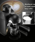 Espresso Machine With Milk Frothing Arm 5 Bar Pump 730W 240Ml Capacity Sleek Black Finish For Quick Rich Espresso At Home