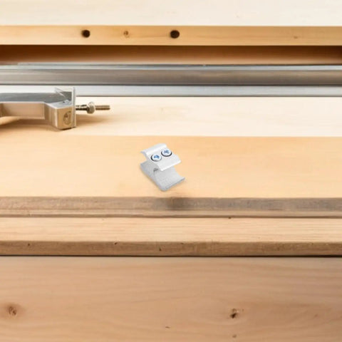 Tough as Nails Pipe Clamp Set for 19mm and 22mm Tubes with Locking Mechanism on wooden workbench