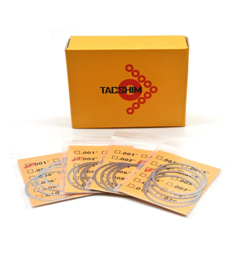Pro Grade Barrel Nut Shim Kit For 308 Caliber And 6 5 Creedmoor Includes 16 Piece Precision Alignment Set in packaging with stainless shims