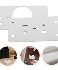 Stainless Steel Hinge Repair Plate Kit For Cabinets And Furniture Easy Install Quick Fix Hinges No Fuss Multipurpose Cabinet Door Repair Set For Kitchen Cabinets Wardrobes Dressers Tables Chairs And Shelves, pack of 2 with installation examples