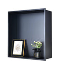 Black Stainless Shower Niche Shelf 12.5 X 12.5 X 4.7 Inches Slick Flush Mount Recessed Niche with decor items