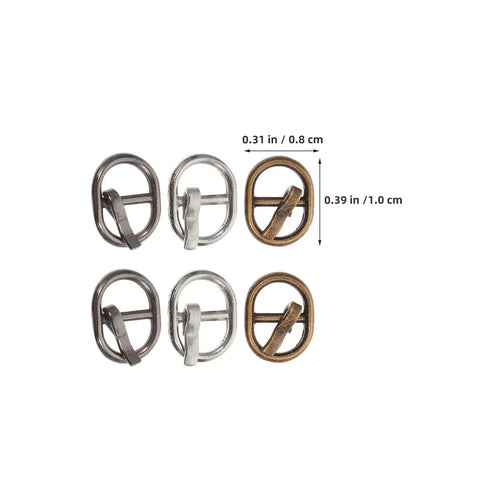 150 Piece Mini Buckle Set For Doll Clothes And Craft Projects, Small Belt Fasteners, Alloy Buckles In Silver, Gunmetal, Antique Copper