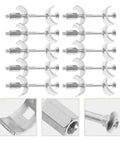 Durable Galvanized Steel Countertop Connectors Set Of 10 Pro Grade with drawbolt clamp design showing details of parts