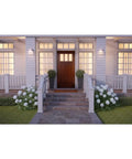 Brushed Nickel Outdoor LED Wall Lantern Weatherproof Durable Exterior Lighting With Seeded Glass Diffused Glow For Porch Patio Lawn And Garden Easy Mount Waterproof Seal No Fuss Setup