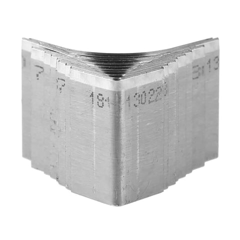 Corner Edge Trimmer Set 10 Pack Leather Corner Punch Cutter Die Cutting Mold showing stacked metal blades for DIY leather craft