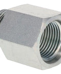 Beefy Reducer Expander Three Quarter Inch ORB Male To One Inch ORB Female Hydraulic Adapter Fittings Model 6410-12-16 SAE O-Ring Boss Carbon Steel Heavy Duty, zinc-plated fitting