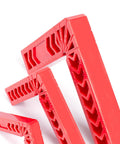 Four Inch 90 Degree Angle Finder Square With Easy To Read Double Sided Scale, red ABS tool for accurate alignments.