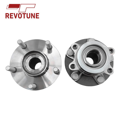 Beefy Front Wheel Bearing And Hub Assembly Set 2 Piece Direct Fit For Nissan Rogue 2008 To 2015 And Sentra 2007 To 2012 OE Replacement 513298 WE60491 BR930772 Heavy Duty Front Wheel Hubs