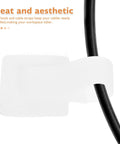 Self Adhesive Cable Straps Keep Your Desk Clean And Tangle Free Bundle Wires Fast With Reusable Hook And Loop Design around black cable.