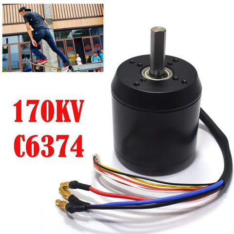 170KV Sensored Belt Brushless Motor for Electric Skateboard Longboard, Beefy 2900W Peak Power, High Efficiency, 63mm Diameter