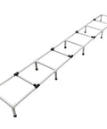 Sporting Dogs Agility Training Ladder with white frame for dog training equipment and agility drills, 9 ft long.