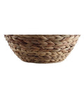 Natural Water Hyacinth Farmhouse Basket Table Lamp 24.5 Inch With Light Gray Linen Shade For Cozy Coastal Vibes detail