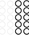 Heavy Duty Quick Release Hydraulic O Ring Seal Kit For BG3 Tractor Plugs, 20 Pack Rubber And PTFE Washers In Black And White