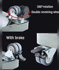 Heavy Duty Appliance Mover Trolley With Adjustable Base For Frig Freezer Washer Dryer features 360° rotating wheels with brake.