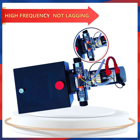 12V Hydraulic Power Unit For Car Lifting Platforms And Dump Trailers, Portable Self Contained Hydraulic Pump Station, 1.2 kW Double Acting 8 Qt, Beefy Heavy Duty Power Pack For Mobile Lifting