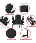 Universal Sectional Couch Connectors 8 Piece Sofa Interlocking Clips And Furniture Brackets With Screws, smooth black metal clips with screws.