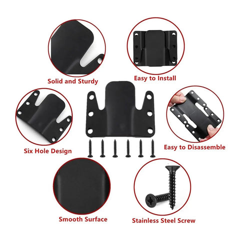 Universal Sectional Couch Connectors 8 Piece Sofa Interlocking Clips And Furniture Brackets With Screws, smooth black metal clips with screws.