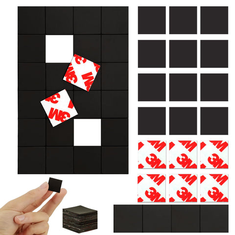 Adhesive Back Magnetic Squares 144 Pieces Three Quarter Inch Square 80 Mil Thick Self Stick Pre Cut Magnets for displays