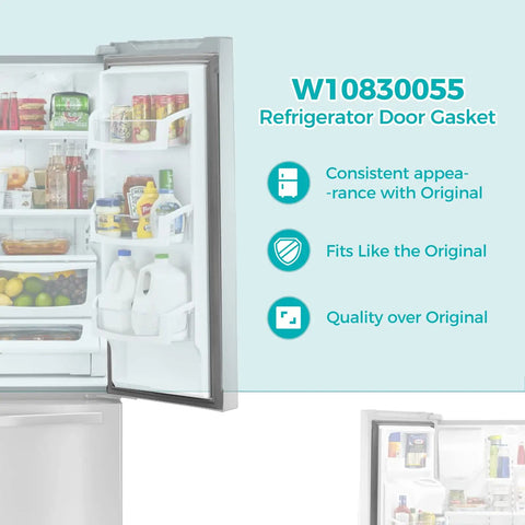 Fridge Door Gasket Replacement Seal For French Door Refrigerators Durable OEM Quality Easy Install W10830055 image