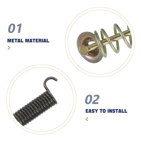 Heavy Duty Brake Pad Hardware Kit with Return Spring Tool For Wheel Loader And Big Truck Drum Brakes Keeps Your Rig Safe On Rough Jobs With Precision Adjusting Screws Perfect For Construction Crews, metal springs