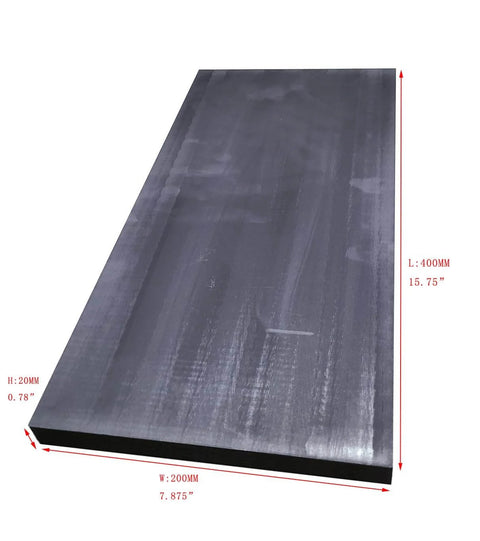 Heavy Duty Industrial Grade EDM Graphite Plate 400mm By 200mm By 20mm Precision Graphite Block With 0 To 0.05mm Tolerance Grey Milling Surface
