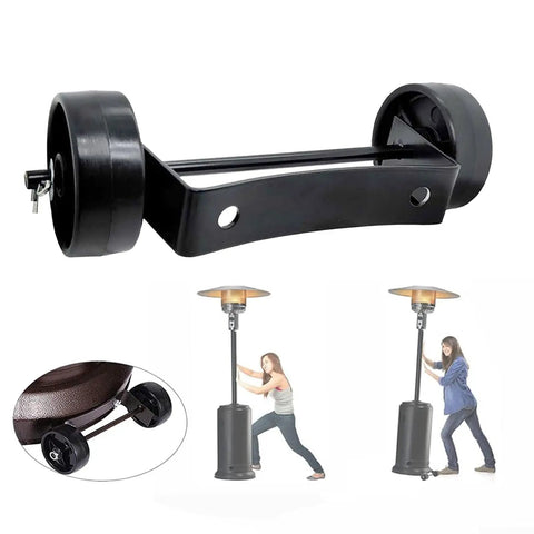 Universal Patio Heater Wheel Kit Replacement Parts For Outdoor Propane Heaters Fits Round Base And Pyramid Heaters Plug And Play Easy Install Wheels For Smooth Mobility