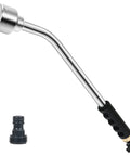 18 Inch Soft Rain Watering Wand With Shut Off Valve, lightweight metal gardener sprayer with slip-resistant grip and detachable showerhead