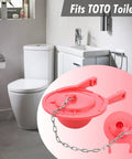 Durable 3 Inch Toilet Flapper Replacement Compatible With TOTO G Max And Thu Models Silicone oversized flush valve in bathroom.