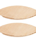 Close-up of two Beech Woodworking Biscuits Set For Strong Joints, 100 Pieces, Size 0 10 20, Premium Adhesive Bonding Ready discs