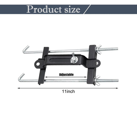 Rock Solid Aluminum Car Battery Holder Bracket With J Bolt Heavy Duty Adjustable Vehicle Mount 11 inch adjustable mount for battery.