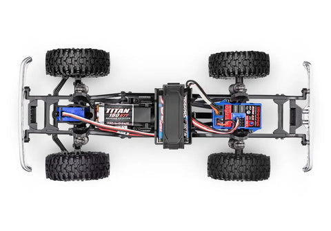 Scale And Trail Crawler With 1979 Chevrolet K10 Body In One Eighteen Scale 4x4 Electric Truck chassis view from above