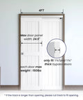 Bypass Sliding Door Hardware Kit For Cabinets And Closets Aluminum Alloy With Finger Pull 2 Door System installed.