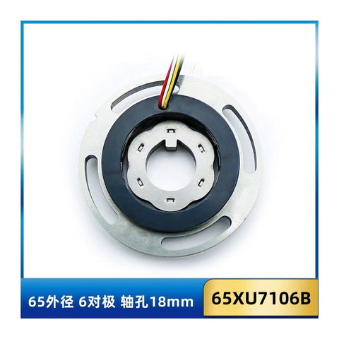 Heavy Duty Variable Reluctance Resolver Rotary Transducer Sensor 65XU7106B hollow shaft angle position detector with wiring.
