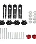 Adjustable Featherboard For Table Saw And Router Table Abs Woodworking Safety Lock 2 Piece Set red and black hardware components and screws