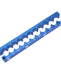 Must-Have Bicycle Fork Hub Clamp With CNC Milled Aluminum Alloy Axle Spindle Vise Insert, blue size measuring tool for bike maintenance.