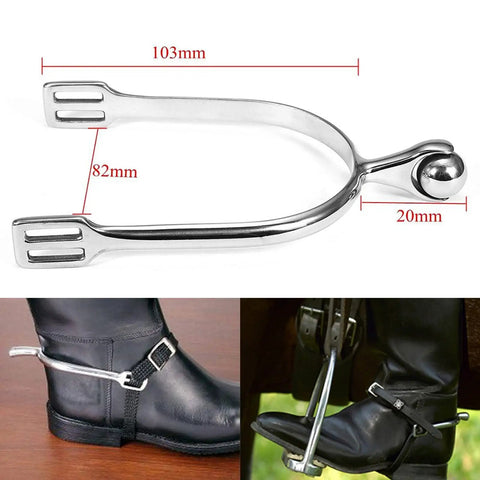 Stainless Steel Horse Spurs With Roller Ball For Training Durable Spurs For Men And Women Riders Smooth Rolling Ball Guides Your Horse Gently Comfortable Fit Long Lasting Equestrian Gear