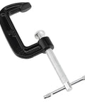 Fifteen Piece 2 Inch G Clamp Set Black Metal C Clamps With 50mm Jaw Opening For Woodworking Metalworking And Assembly Projects Great For Welding And Fastening Heavy Duty Cast Iron Frame Delivers Strong Grip And Smooth Clamping, black cast iron G clamp with screw handle
