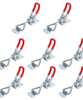 8 Piece Adjustable Toggle Clamp Draw Latch Set Zinc Plated Heavy Duty Quick Release Pull Latches for toolbox and cabinet locking