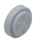 Durable Pasta Maker Shaping Disc For Spaghetti And Noodles Attachment Replacement in grey, showing front holes for pasta shaping.