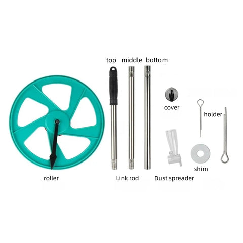 Smooth Operator Adjustable Line Marking Wheel Featuring A 1000Ml Chalk Tank And 31Cm Roller, Boasting A Telescopic Handle For Flawless Sports Field Layouts And Pavement Marking Jobs.