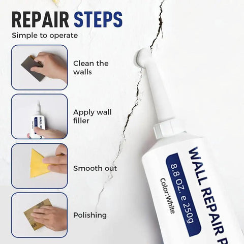 All-In-One Drywall Repair Kit With Scraper And 250g Mending Paste, Quick Drying Patch For Holes And Cracks guide