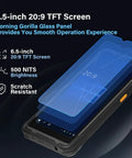 6.5-inch 20:9 TFT screen of Badass Durability 6.5-Inch Rugged Tablet PC with scratch-resistant Gorilla Glass.