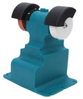 Estink Cordless Mini Bench Grinder with two grinding wheels, compact size, ideal for sharpening tools and polishing metal or wood.