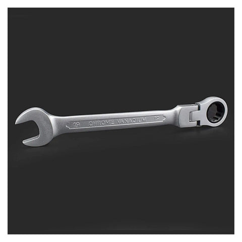 10 mm wrench from 7 Piece Flexible Head Ratcheting Wrench Set With 8 mm 10 mm 12 mm 13 mm 14 mm 17 mm 19 mm Hand Tools, Durable Anti Rust Finish