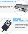Automatic Conveyor Belt With 10x50cm PVC Wear Resistant Belt And Adapter Adjustable Speed And Super Powerful Motor transmission gears and speed regulator.