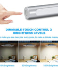 Portable Vanity Light USB Rechargeable Makeup Lamp with 3 brightness levels, dimmable touch control shown in daylight settings