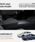Tesla Model Y And Model 3 Center Console Organizer With Sliding Tray And Intelligrip Noise Reducing Padding Hidden Lower Compartment Access Premium PC Build With Carbon Fiber Accent For 2024 To 2026 Models inside vehicle cabin
