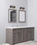 Farmhouse Style Rustic Wood And Oil Rubbed Metal Vanity Light Wall Sconce With Adjustable Sockets for over bathroom mirrors.